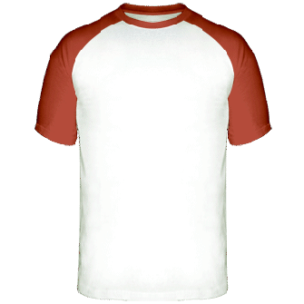 T-Shirt Baseball T rot/weiß