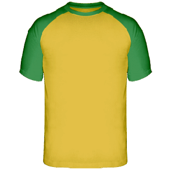 T-Shirt Baseball T grün/gelb