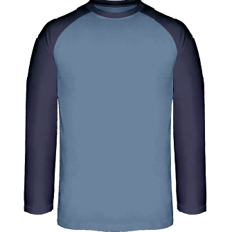 T-Shirt Baseball Langarm navy/blau