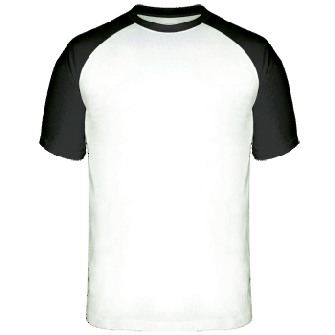 T-Shirt Baseball T weiß/schwarz