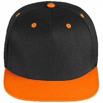 Snapback Cap schwarz/orange